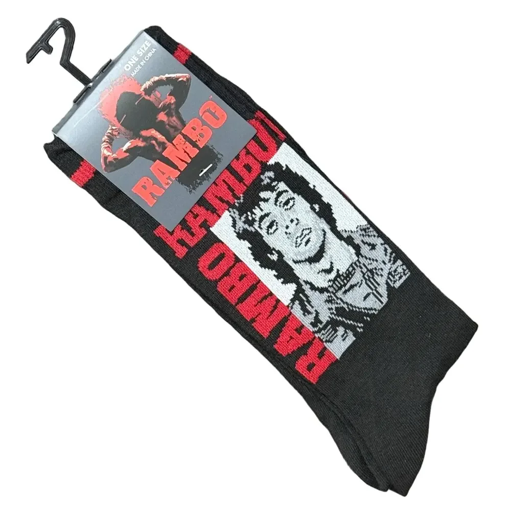 3/$20 Rambo Funny Novelty Crew Socks - NWT